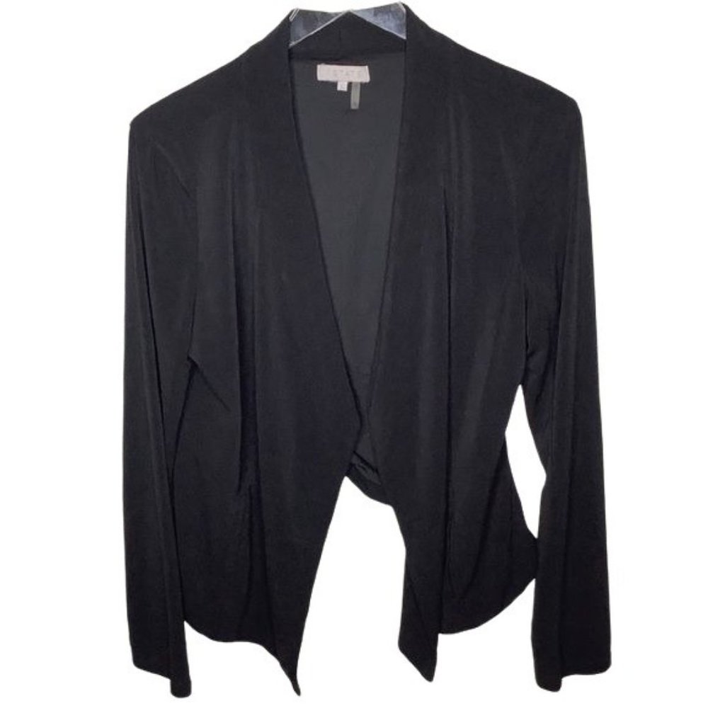 Stylish business casual lightweight longsleeve black waist length size large